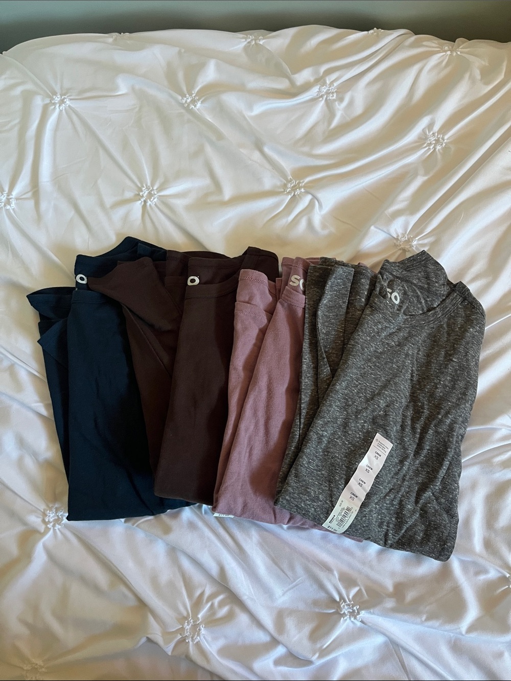 SO Long Sleeve Tees - Black, Brown, Mauve, Heather Gray